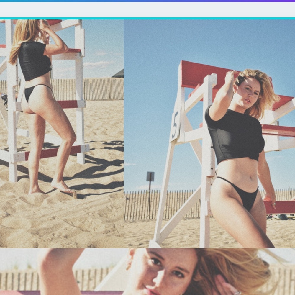 Black tank top swimsuit